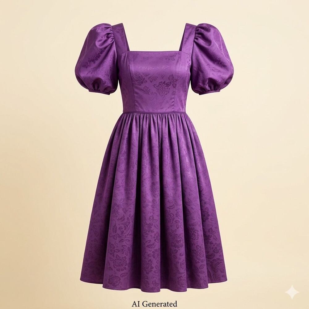 V114-Laura Ashley Vintage Cotton Dress with Boning size 10